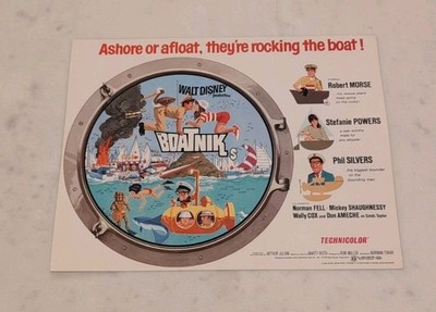 THE BOATNIKS DISNEY VINTAGE 1970 LOBBY CARD 11''x14''