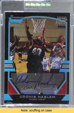 2003-04 Bowman Signature 648/1250 Udonis Haslem #118 Auto READ 0b2