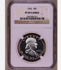 :1962-P 50C FRANKLIN HALF DOLLAR NGC PROOF PF 69 CAMEO RARITY R4 HIGHEST GRADES