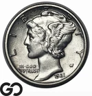1931-S Mercury Dime, Low Mintage Date, Choice AU++, Tougher Date
