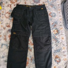 Dewalt black work trousers size W38/33L holster pochets black 