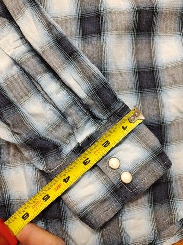 Chemise Western Lucky Brand - Carreaux Pearl Snap - 100% Coton - Taille L