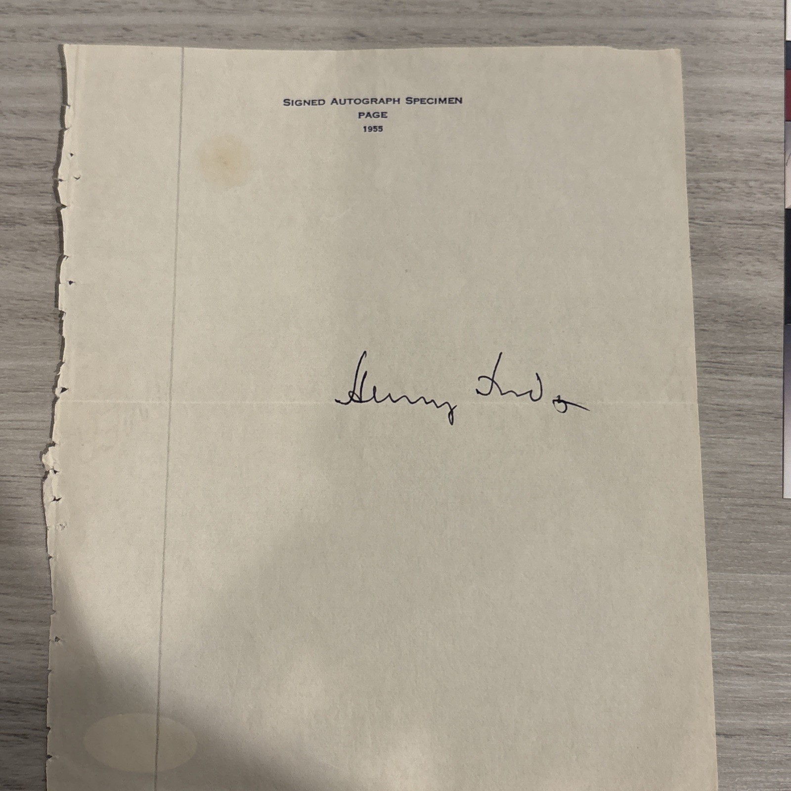 Henry Ford II Signed Autographed Page JSA Cert Ford Motor CEO 2 with Envelope