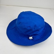 Kids Blue Sun Protection Bucket Hat Size 54CM UPF 50 Polyester Drawstring