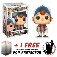 FUNKO POP VINYL GRAVITY FALLS DIPPER PINES #240 VINYL FIGURE + PROTECTOR