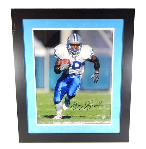 Barry Sanders Detroit Lions Signed & Framed Photo 16" x 20" Auto Schwartz COA