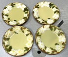 4 FOUR Stangl Salad Plates White Dogwood 8"  UNUSED 1965-1978