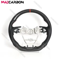 Real Carbon Fiber Sport Steering Wheel Fit Toyota Levin 2019-2024 Red Stitching