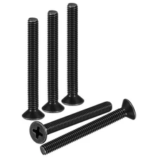 M4-0.7x40 Flat Head Machine Screws -25pcs -304 Stainless Steel -Black