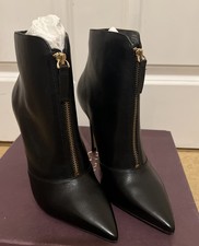 Image of Carvela Specious Black Leather Ankle Boots. UK Size 6. Brand New In Box