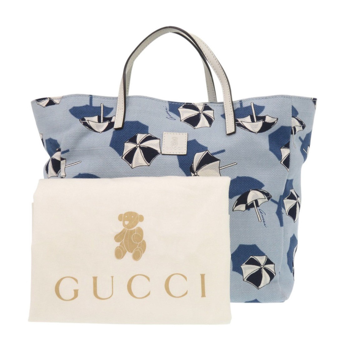 Gucci Children's Canvas Blue Tote Bag Light Blue Used 24x23.5cm thumbnail 2