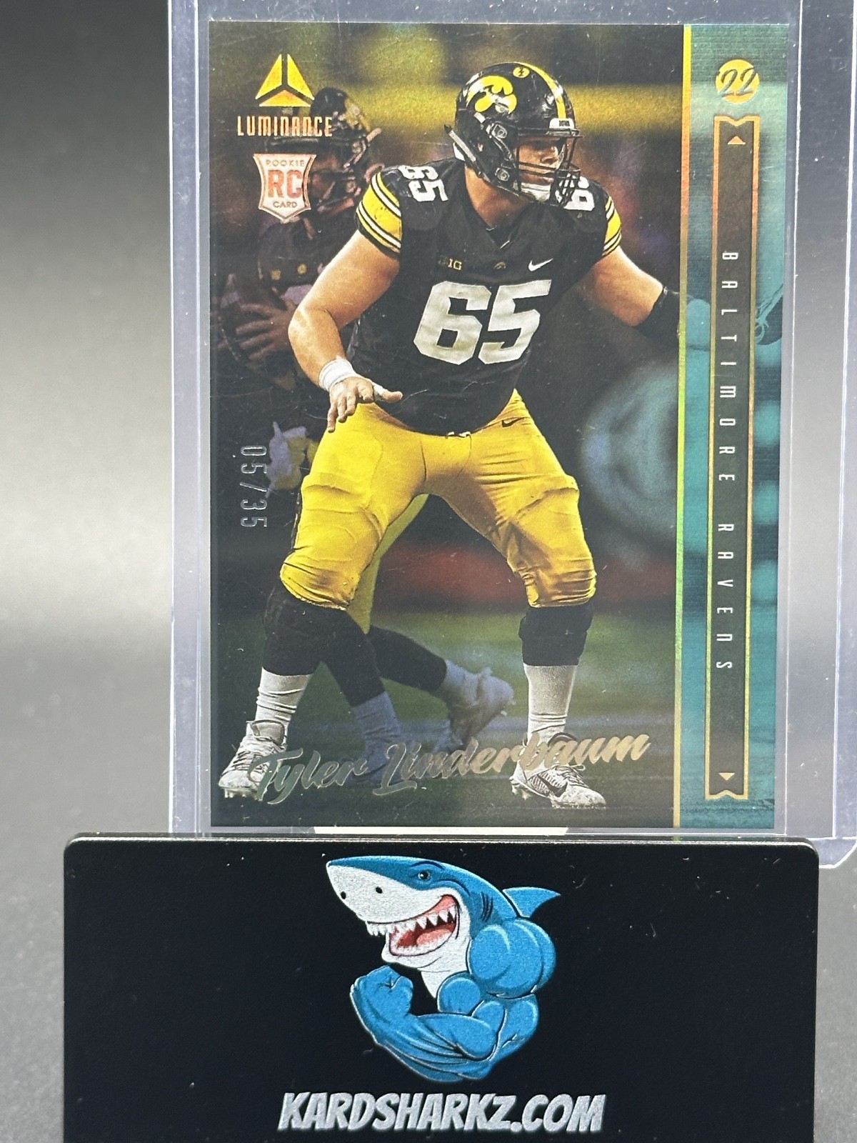 Tyler Linderbaum Panini Luminance #143 Teal