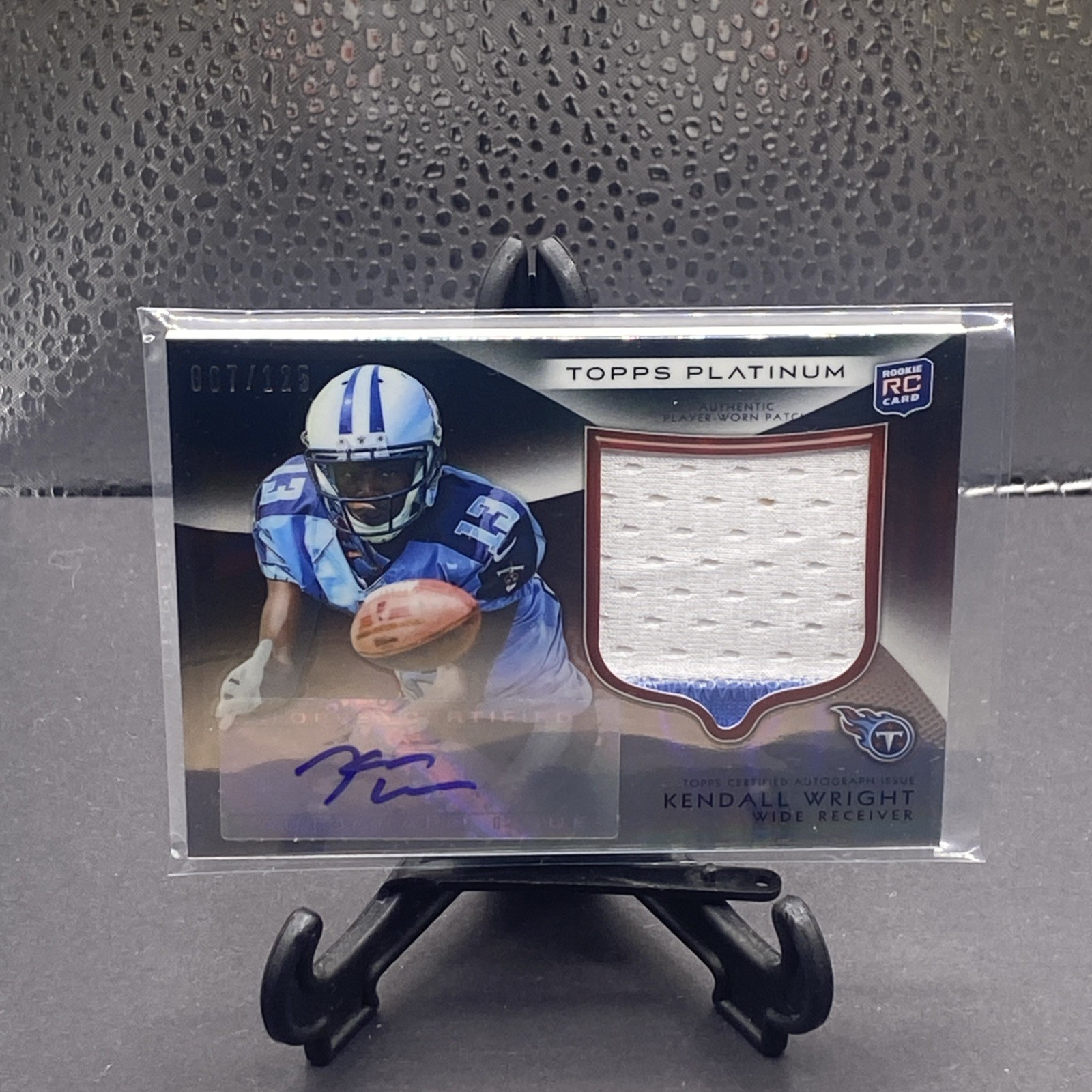 2012 Topps Platinum Kendall Wright Rookie 2 Color Patch Auto Autograph RPA /125