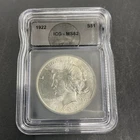 1922 Silver Peace Dollar $1 ICG Graded MS62 Uncirculated BU Coin
