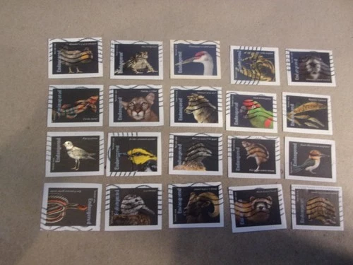 USA Used, 2023 Issue, Endangered Species, (Set of 20), Scott #5799 a-t.