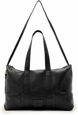 Ares Black Grain Holdall - Chic & Sturdy Travel Bag for Every Journey