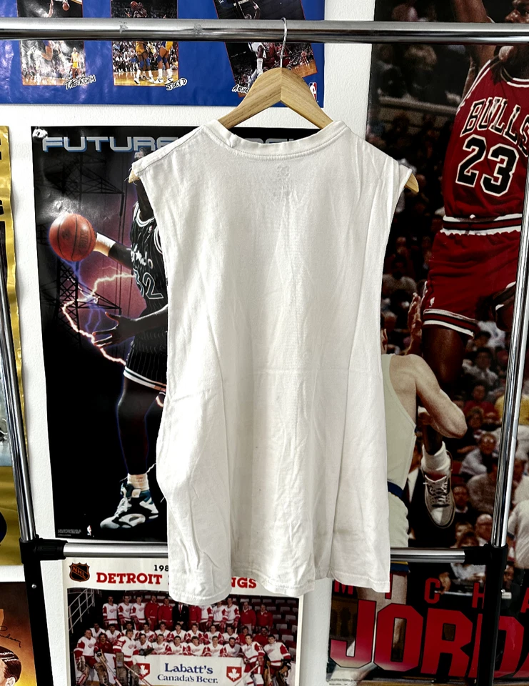 Vintage Y2K DC Shoes Crazy Skater All Over Print Cyber Grunge Cutoff Shirt Large - Image 3 of 3