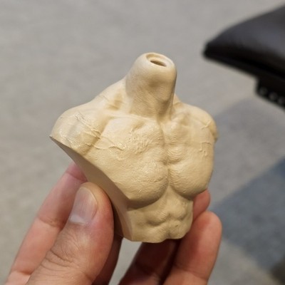 Custom 1/6 12'' Scale Torso For Displaying Extra Head Or Holder To Paint A Head 3
