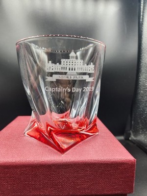 Stoke Park Capitan's Day 2019 Rare Memorabilia Whisky Glas Geschenkset Golftag