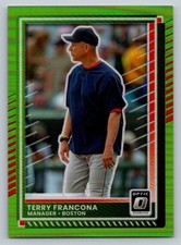 Terry Francona 2025 Panini Donruss Optic Lime Green 5/149 Boston Red Sox #38