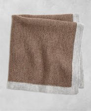 NWT Golden Fleece Brooks Brothers Knit Pocket Square Silk Cashmere Tan Grey 10  