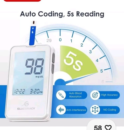 Kit test diabete monitor glicemia misuratore di zucchero nel sangue con strisce reattive - Foto 4 di 6