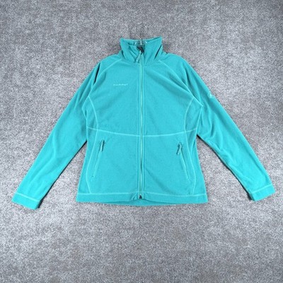 Mammut Aconcagua ML Jacket Mens L Teal Fleece High Neck Full Zip Hiking Climbing