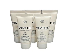 Virtue Alpha Create Keratin 6-In-1 Styler Shine Detangler Frizz Control 0.5oz x5