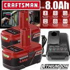 2pack 19.2Volt 8.0Ah For Craftsman C3 DieHard Lithium XCP Battery /Charger 11375