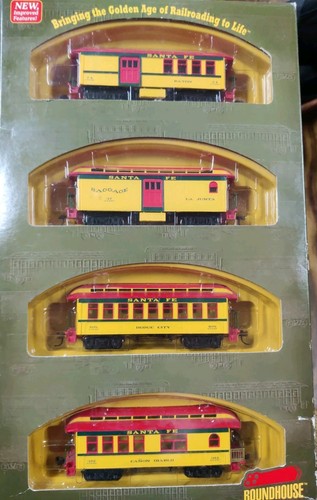 Juego de vagones de pasajeros Roundhouse 34' escala HO 84301 Overton Santa Fe | Condition: Used