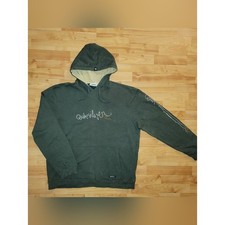 Y2K Quiksilver Olive Green Hooded Pullover wi...