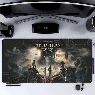 Clair Obscur Expedition 33 Keyboard Mat Large Mouse Mat Locked Edge 60cm x 30cm