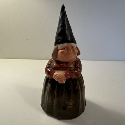 Vintage 1979 Gorham Unieboek Halloween Female Witch Ceramic Figurine Bell 6 