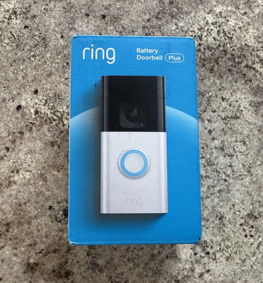 Ring Battery Doorbell Plus Security Camera Satin Nickel Brand New Sealed