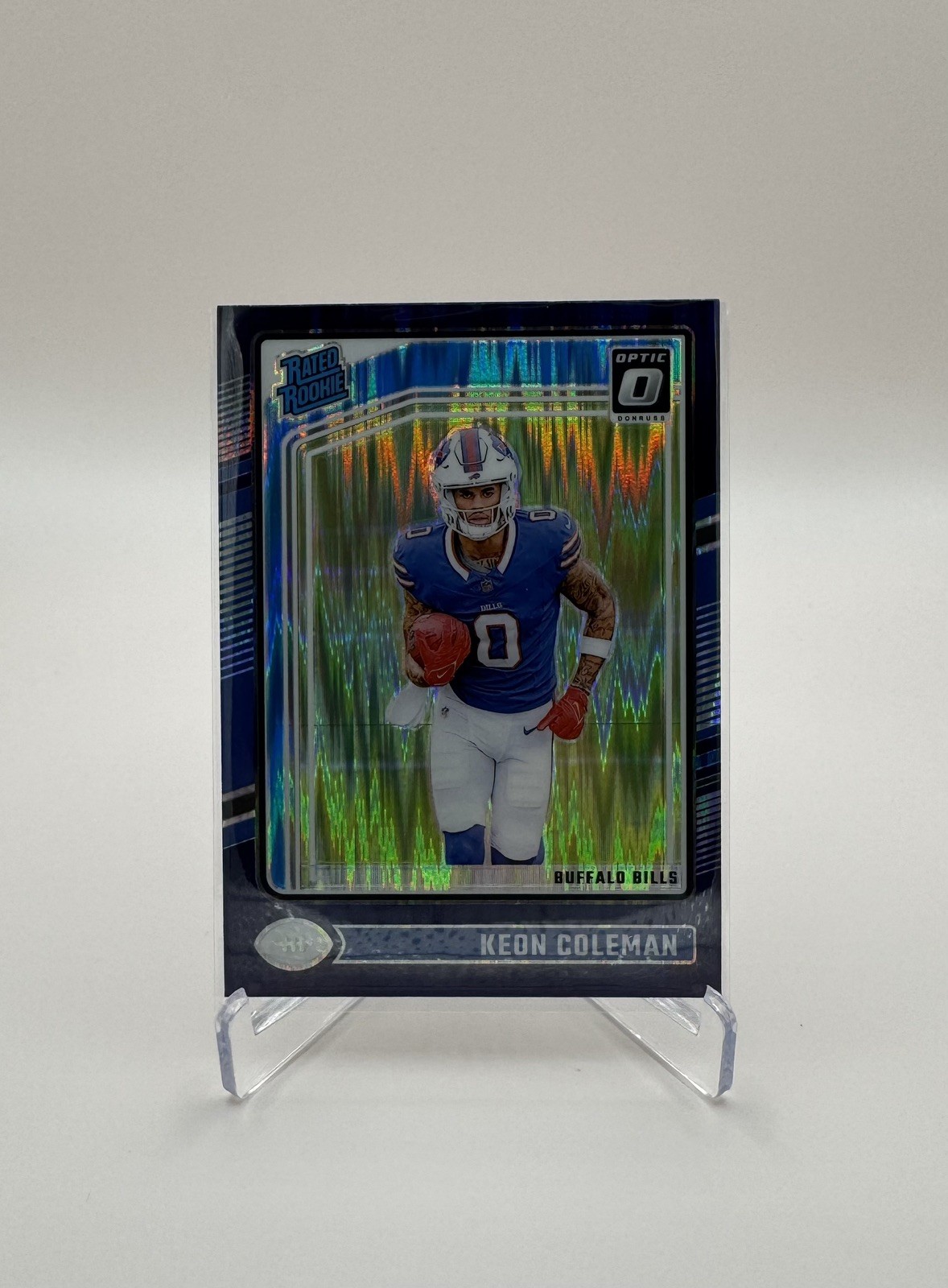 2024 Panini Donruss Optic - Rated Rookie Keon Coleman #263 Purple Shock Prizm