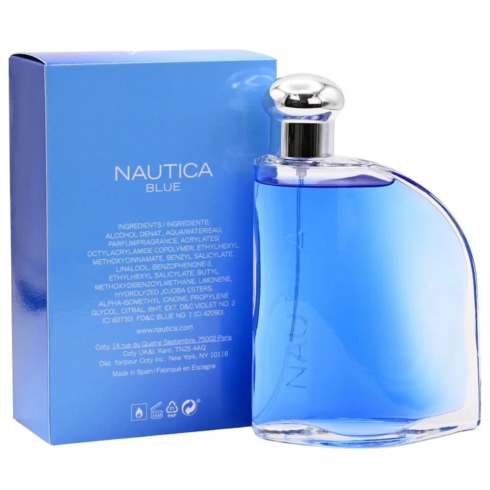 Colonia para hombre Nautica BLUE por Nautica 3,4 OZ EDT nueva en caja Foto 2 de 4
