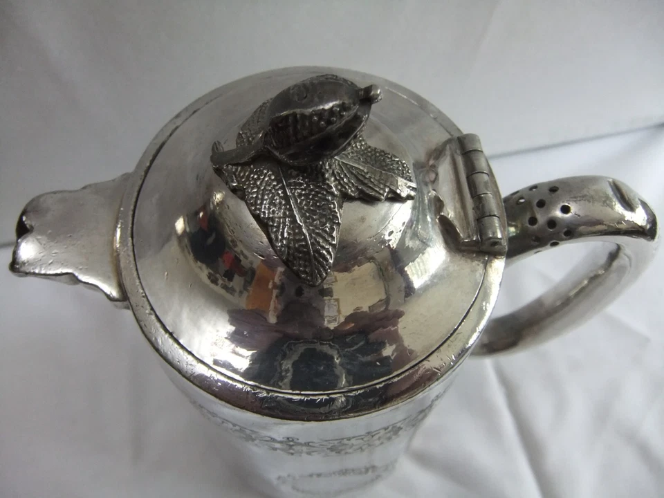 Antigua cafetera Walker & Hall, Sheffield, plateada altura 22 x 15 cm Foto 3 de 4