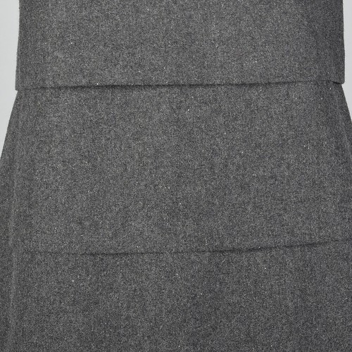 Miu Miu Layered Gray Wool Mini Day Dress Minimalist Designer Casual Winter - Picture 6 of 10