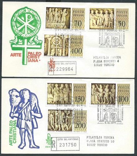1977 VATICANO FDC VENETIA 150 SARCOFAGHI TIMBRO DI ARRIVO - VH-2 - 第 1/1 張圖片