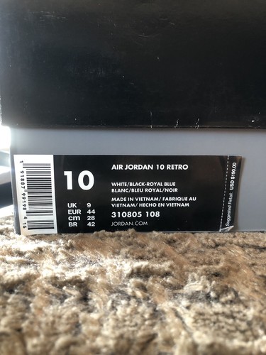 Air Jordan 10 Retro 2018 Orlando WHITE/BLACK-ROYAL-SILVER 310805-108 (Size 10) - 第 19/24 張圖片