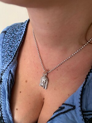 Hip Hop Anhänger Silber 925 Sterling Silber Eis Baguette CZ 3D Kreuz Anhänger Criss Cross Kette Gold
