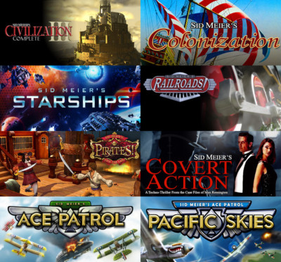 Sid Meier's 8 Game Bundle - Civ 3 & More - PC Steam Keys - Global
