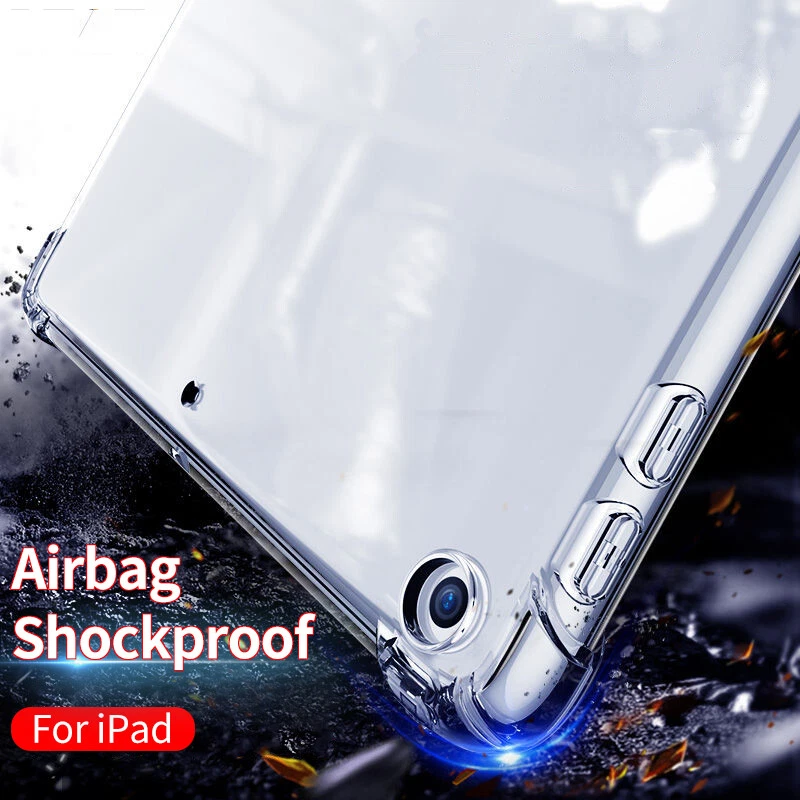 For Apple iPad 10.2" 8th 7th Air 4 10.9" 10.5" 9.7" Slim Soft Clear Case Cover - Image 3 of 4