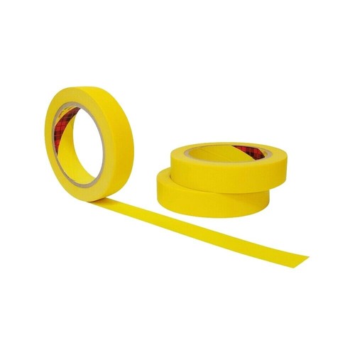 JMI Yellow Painters Tape for Automotive Paint, 3 Roll Auto Body Masking Tape Lot - Picture 10 of 11