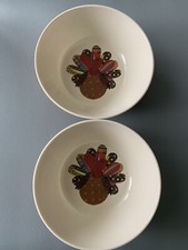 Pottery Barn Kids Set Of 2 Melamine 6 Bowl Turkey Thanksgiving