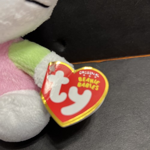 Ty Beanie Babies Hello Kitty Pink Green Easter Bunny Rabbit Sanrio 6" Tag - Picture 5 of 9
