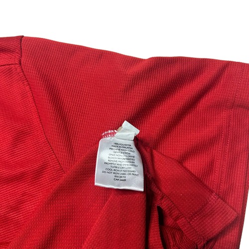 Ping Kansas Jayhawks Polo Shirt Mens Medium Red Golf Short Sleeve Performance - Picture 9 of 9