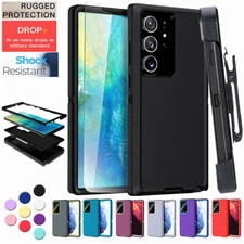 For Samsung Galaxy S22 S22+ Plus Ultra Shockproof Defender Case W/Clip & Screen