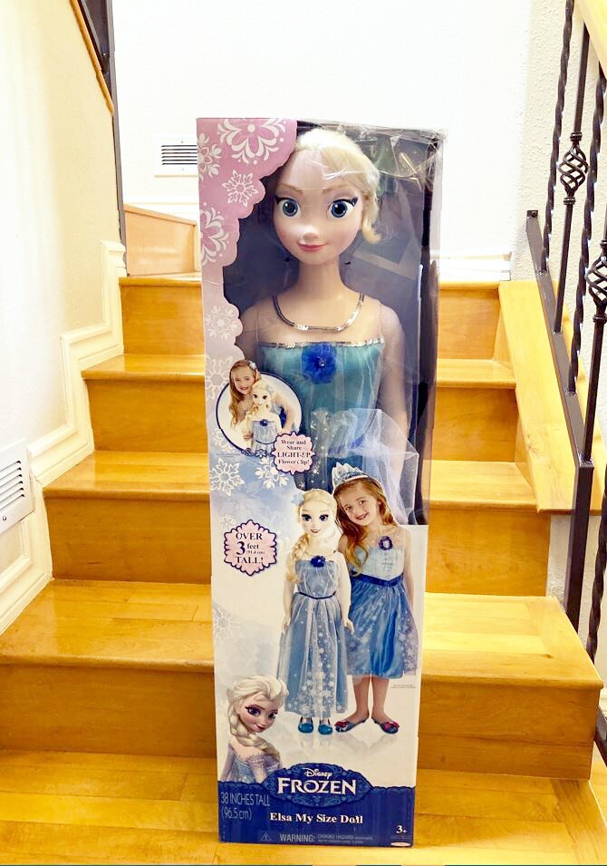 2014 Original Disney Frozen Elsa My Size Doll, 38 Inch, Slippers