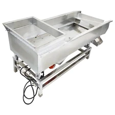110V Stainless Steel Double Layers Vibrating Screen Body without Screen JG40-95